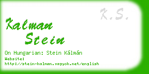 kalman stein business card
